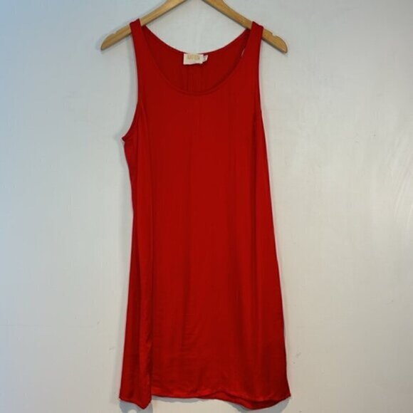 Nation LTD Campari Red Sateen Slip Dress Small - Picture 3 of 8